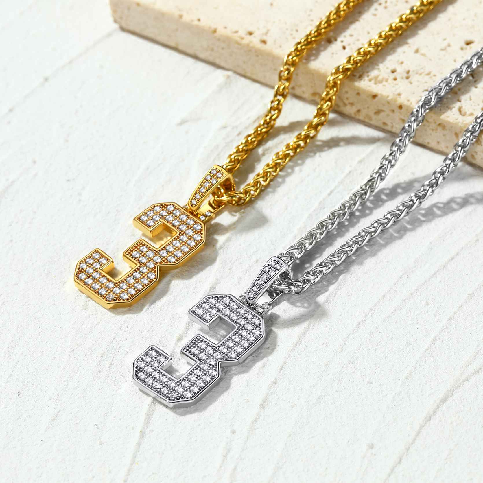 Jersey 0-9 Number Necklace in different Color