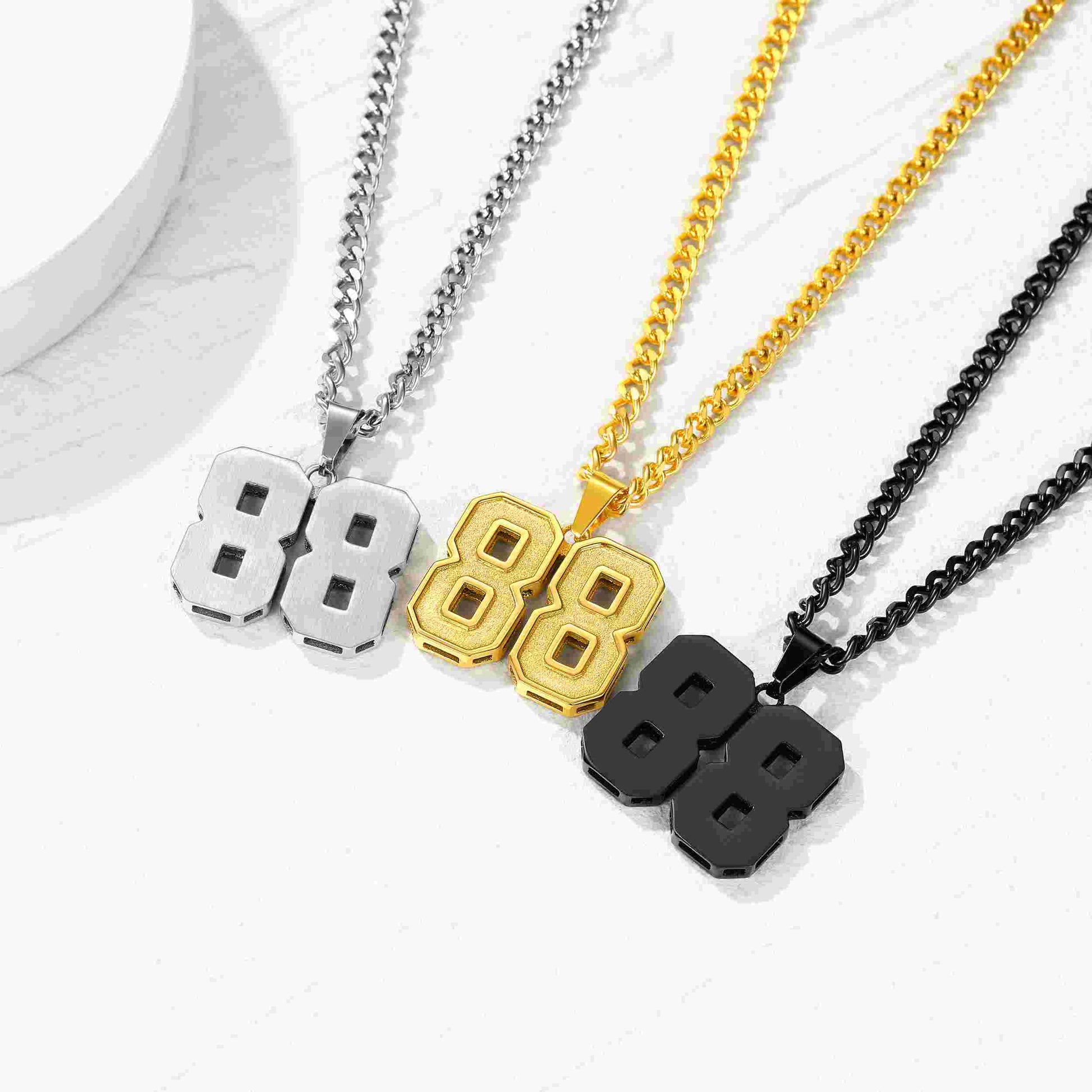 Jersey Number Necklace Sport Necklace in different Color