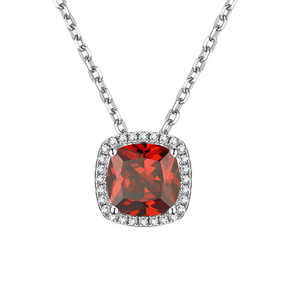 July Cushion Cut Necklace