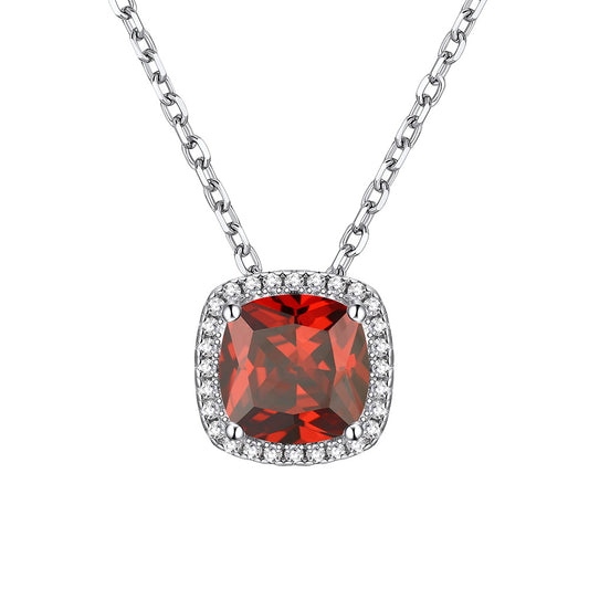 July Cushion Cut Necklace