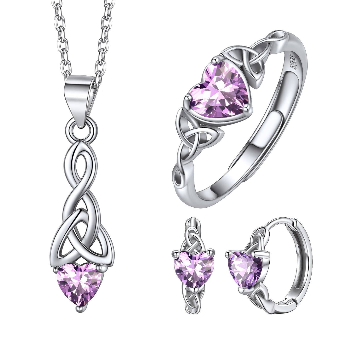 June Birthstone Celtic Knot Jewelry Set