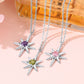 925 Sterling Silver North Star Birthstone Necklace For Women