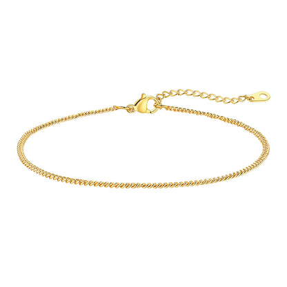 1.8mm cuban chain Ankle Bracelet