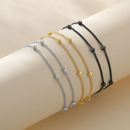 Layered Ball Chain Ankle Bracelet in different color
