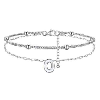Layered Bubble Initial O Anklets 