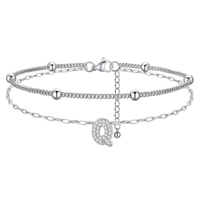 Layered CZ Bubble Initial Q Anklets