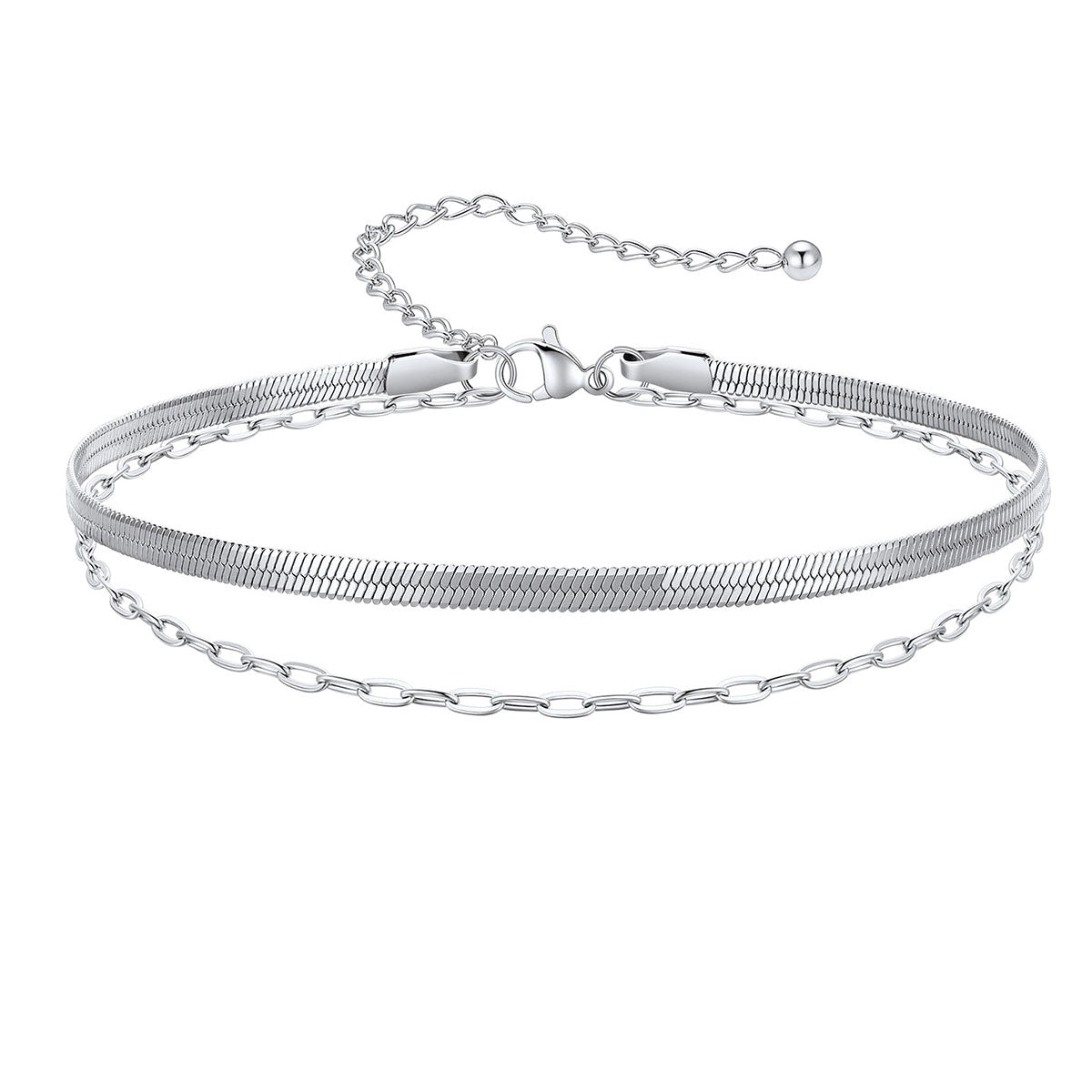 Layered Snake Chain Anklets for Women