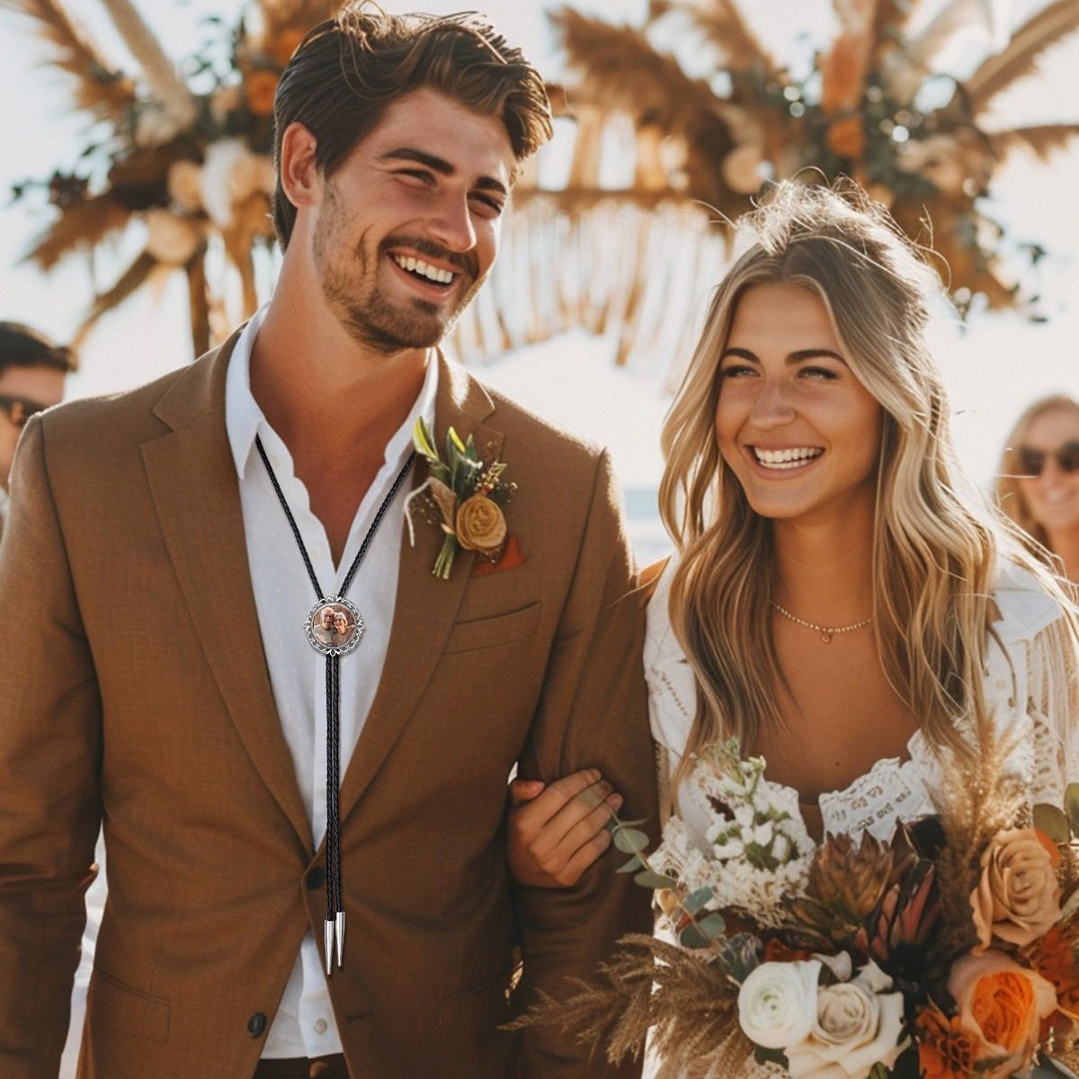 Leather Picture Bolo Ties for Men