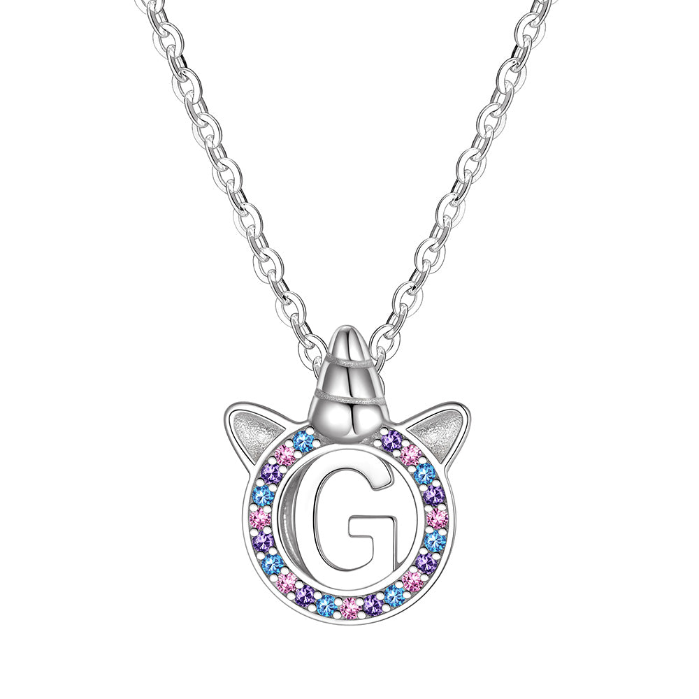 Letter Unicorn Necklace G