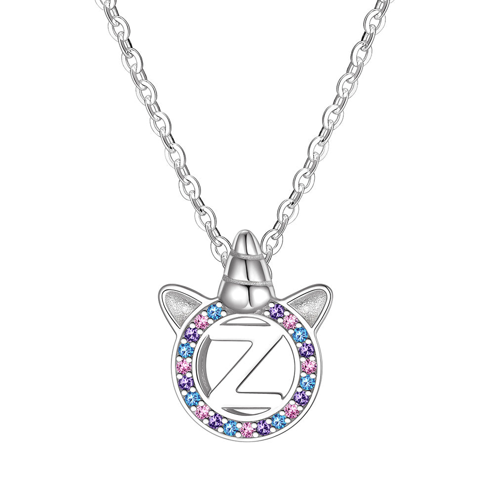 Letter Unicorn Necklace Z