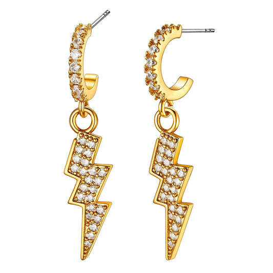 Lightning Bolt Dangle Earrings for Women