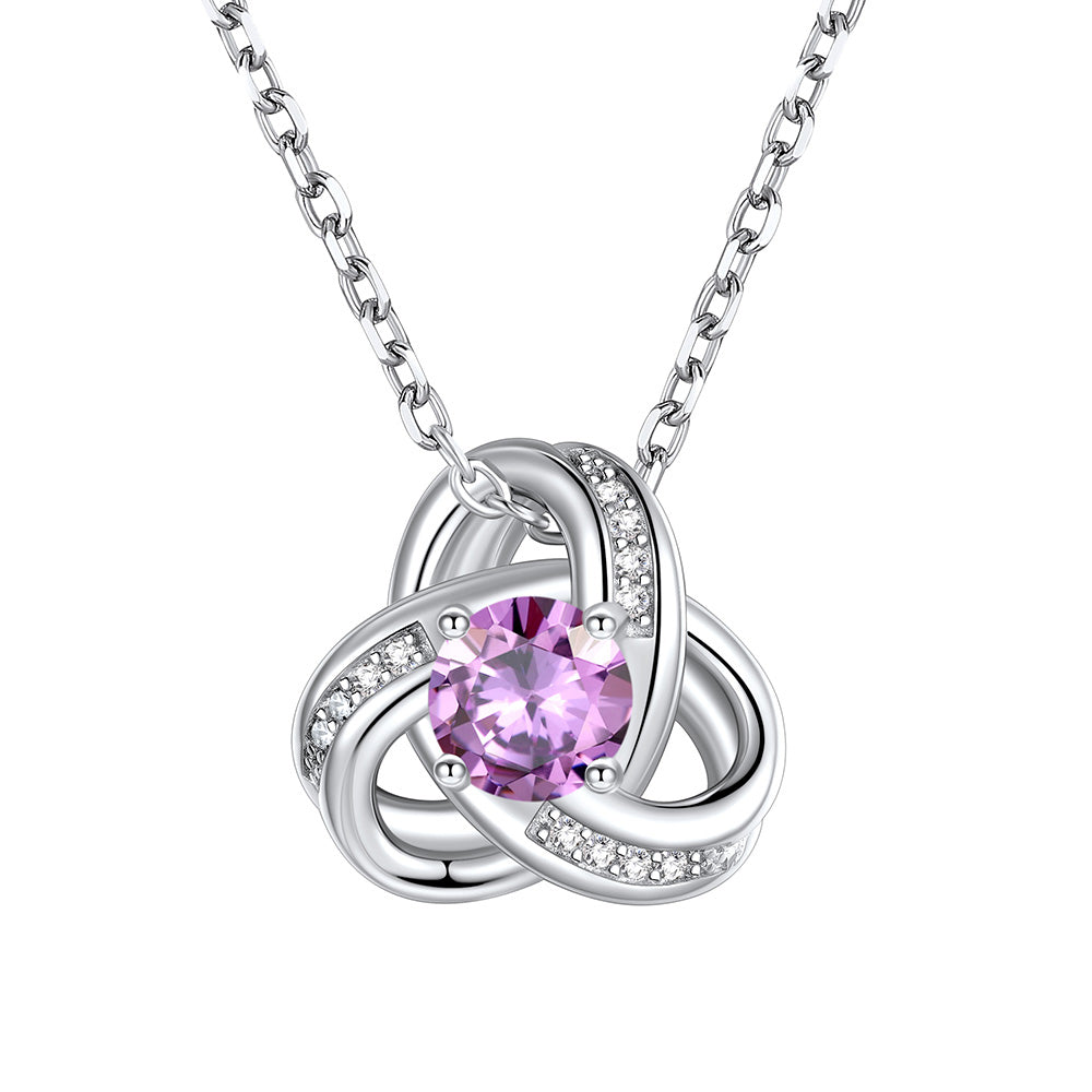 Love knot June Birthstone Necklace