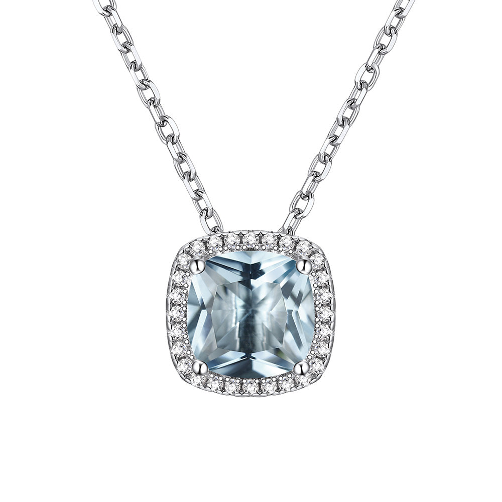 March Cushion Cut Necklace