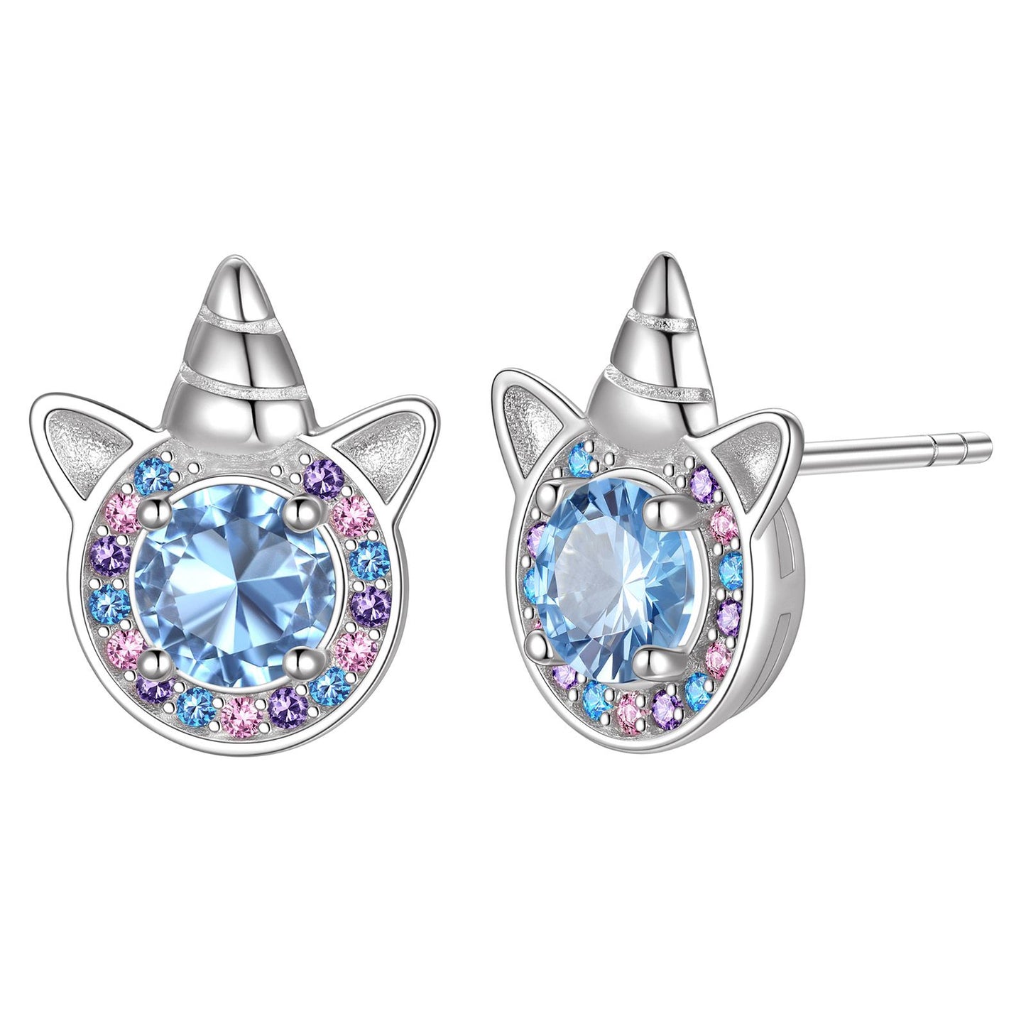 March Unicorn Stud Earrings