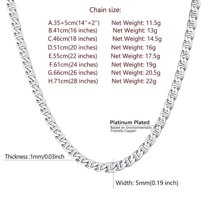 Mariner Chain necklace dimension, solid, durable