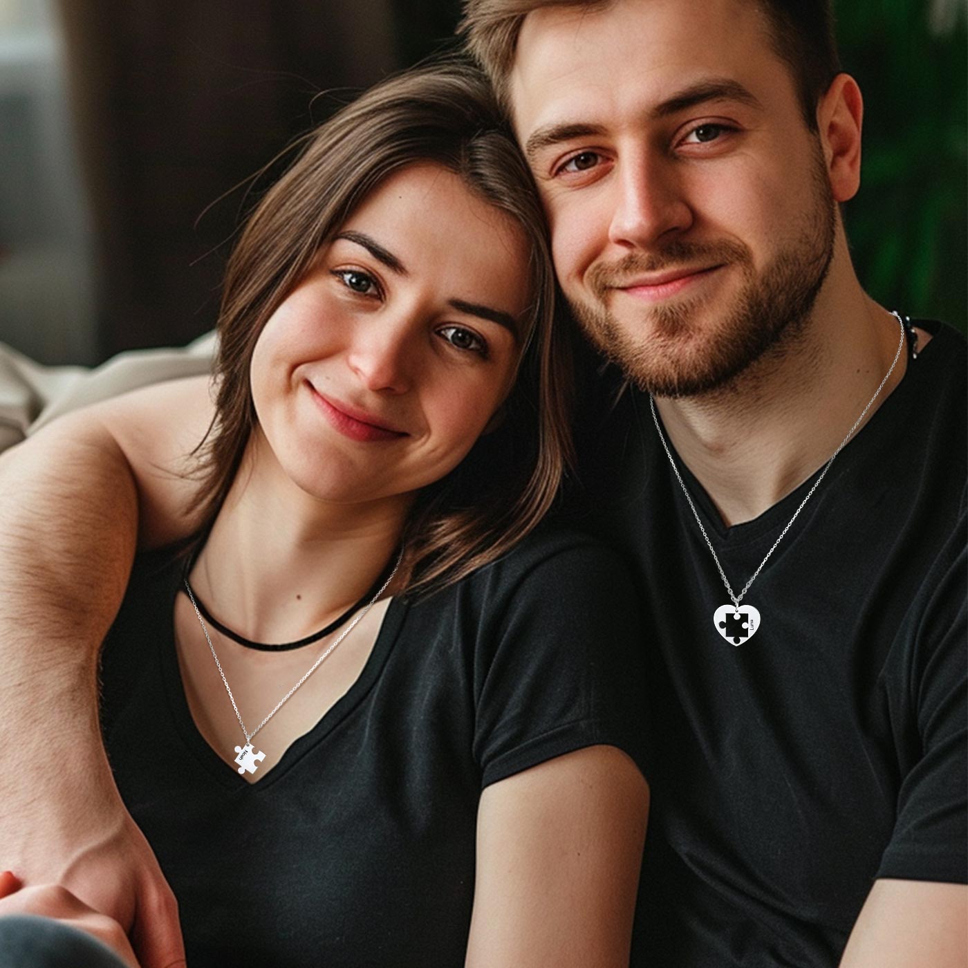 Matching Necklaces For Couple