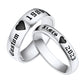 MatchingPromiseRingsforCouplesCustom Name Engraved Wedding Rings