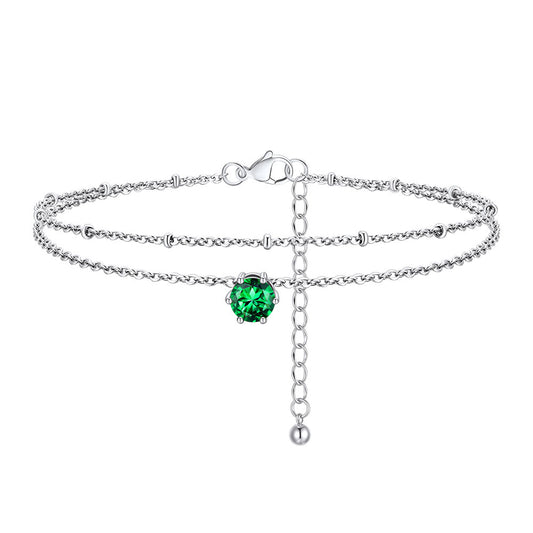 May Birthstone Anklet UA30331
