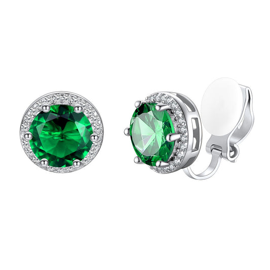 May Birthstone Non-Pierced Clip-on Earrings