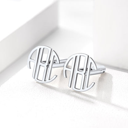 Mens Custom Initial Cufflinks