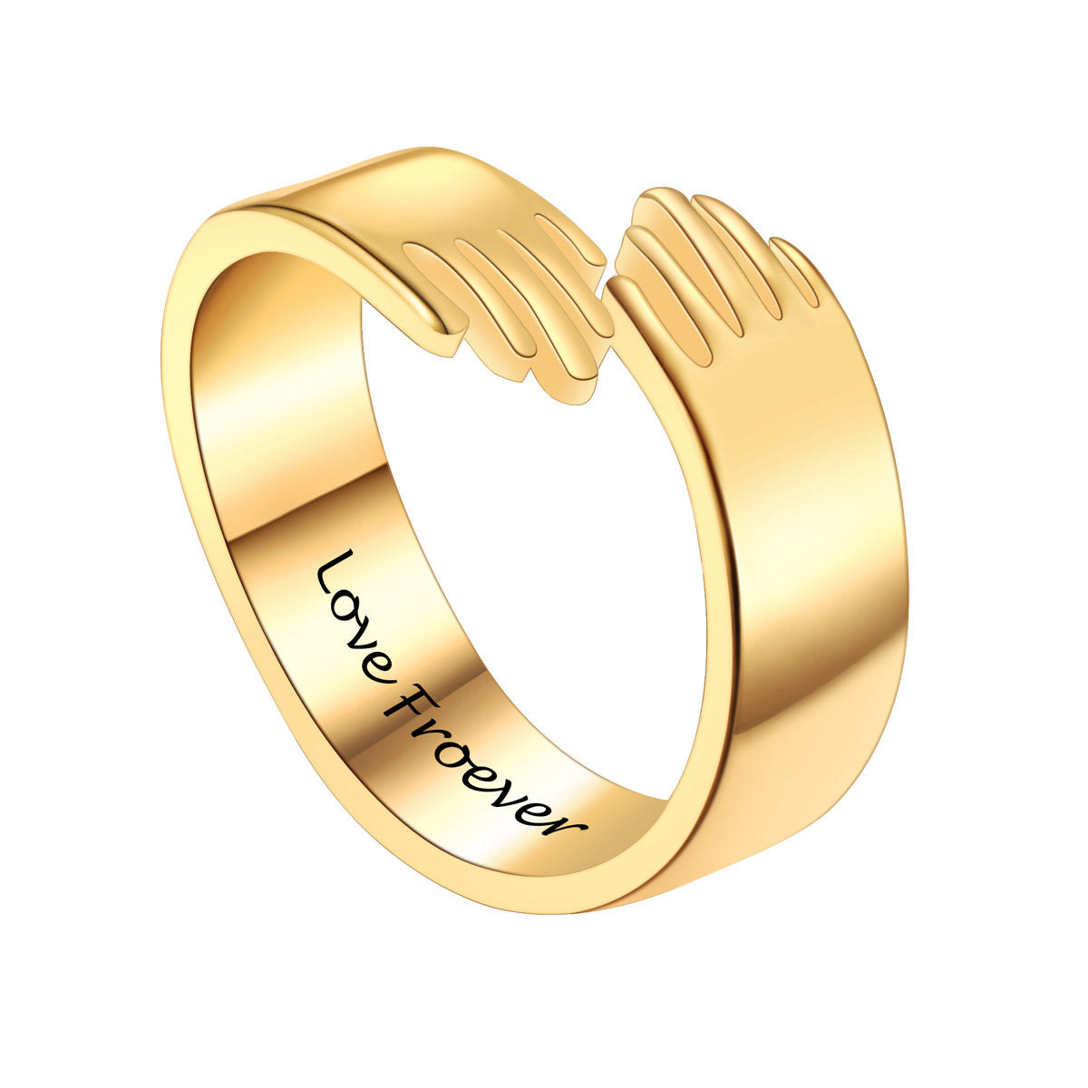 Minimalist Hug Ring Adjustable Promise Ring