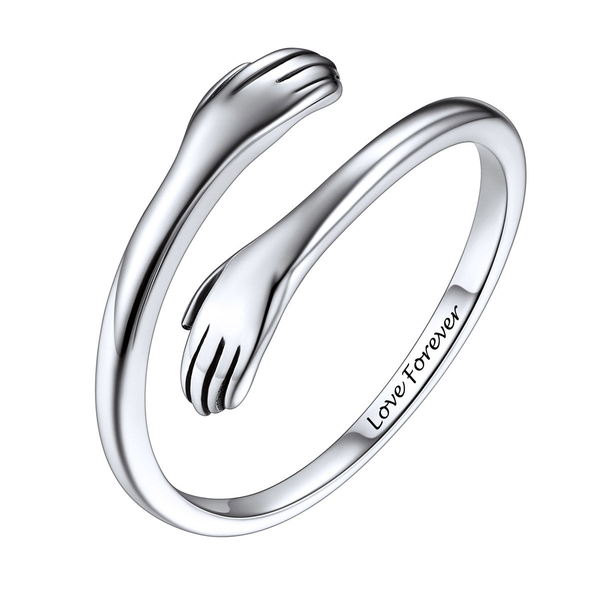 Minimalist Hug Ring Adjustable Promise Ring for Women