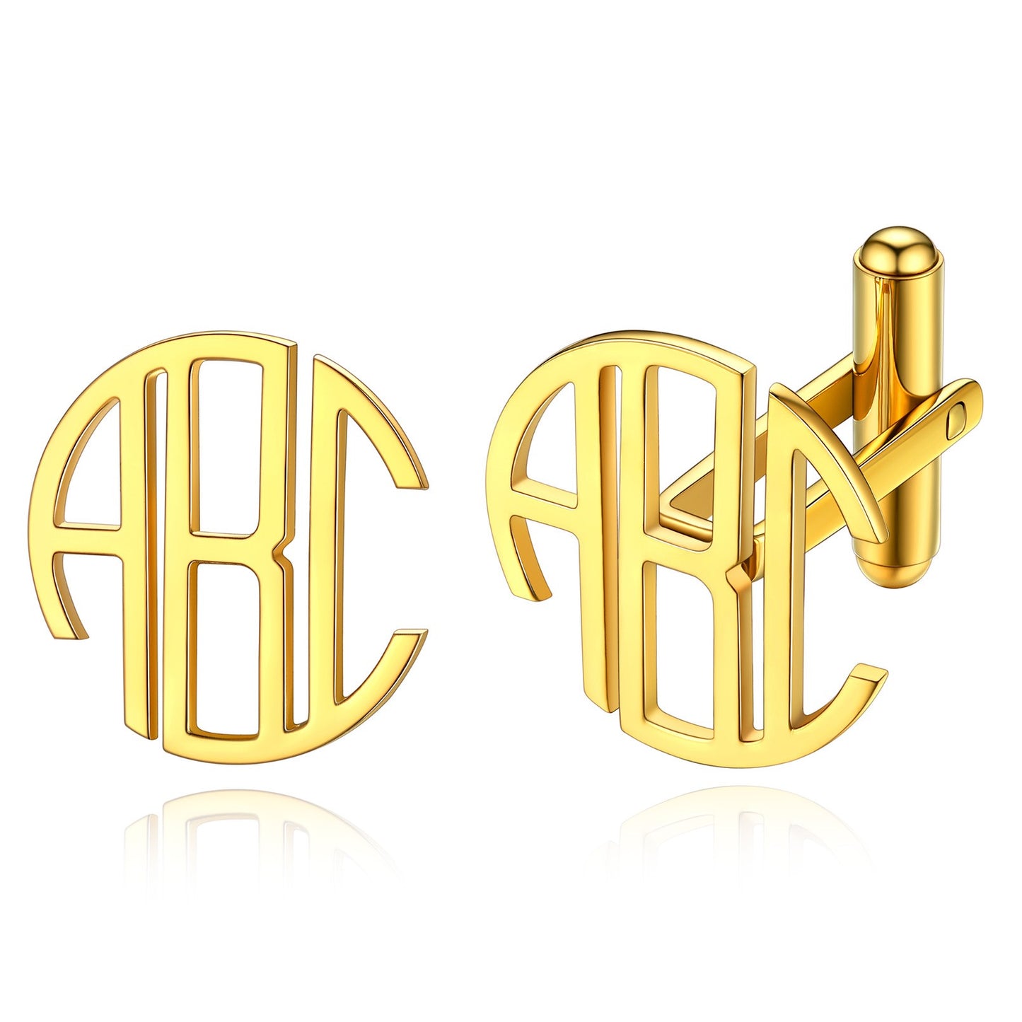 Monogram Initial Cufflinks for Men