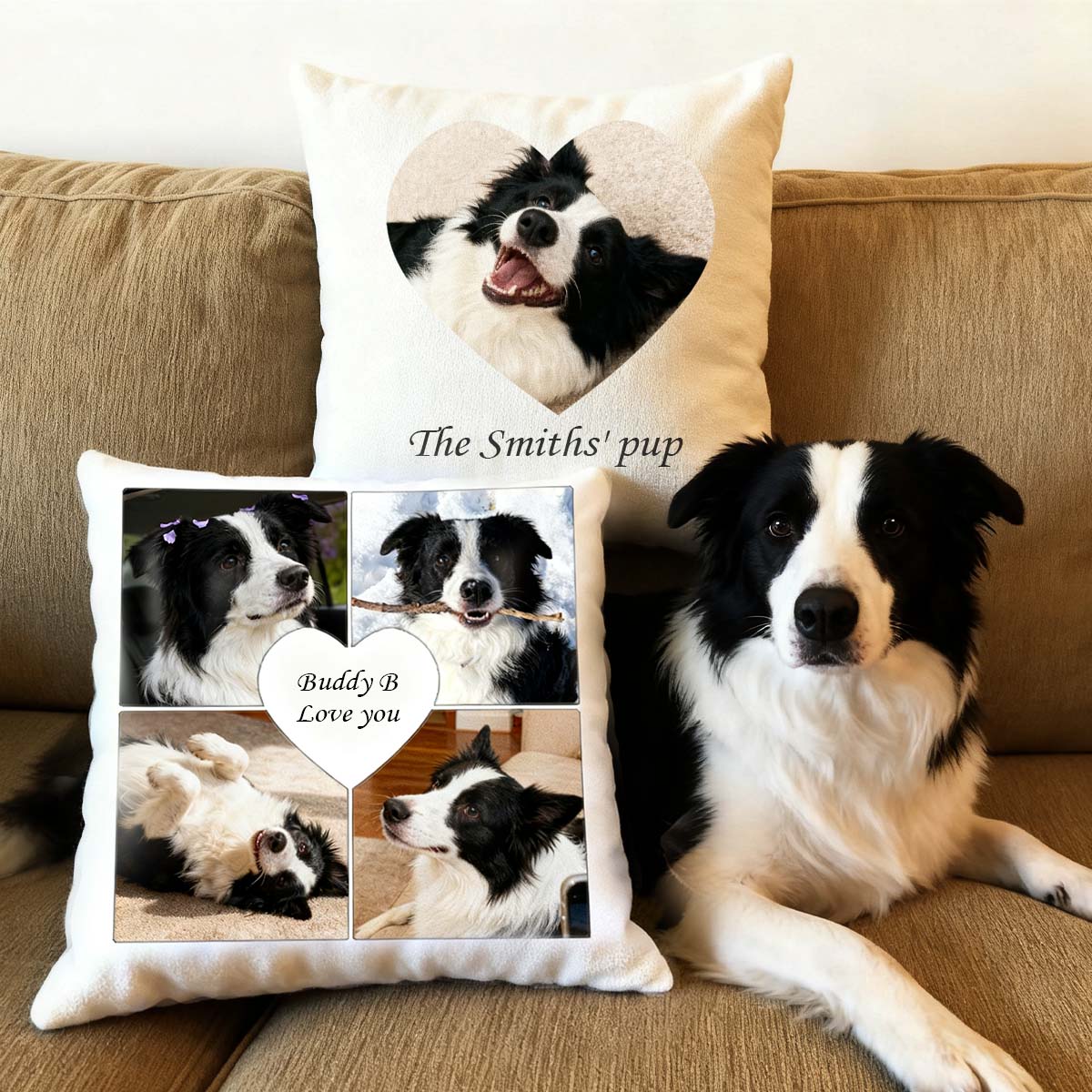 Multi Photos Throw Pillow with 4 photo