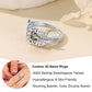 Name Rings With Heart Birthstone