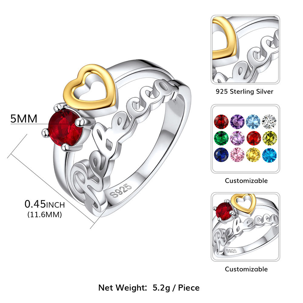 Name Birthstone Ring