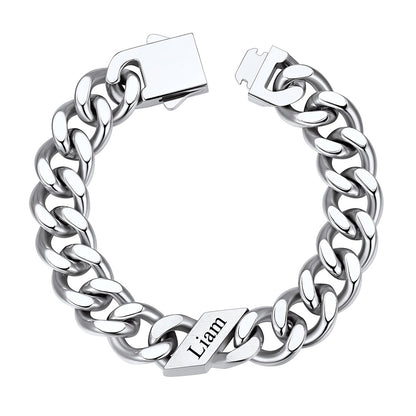 Names Cuban Chain Bracelet 12mm 1 Names