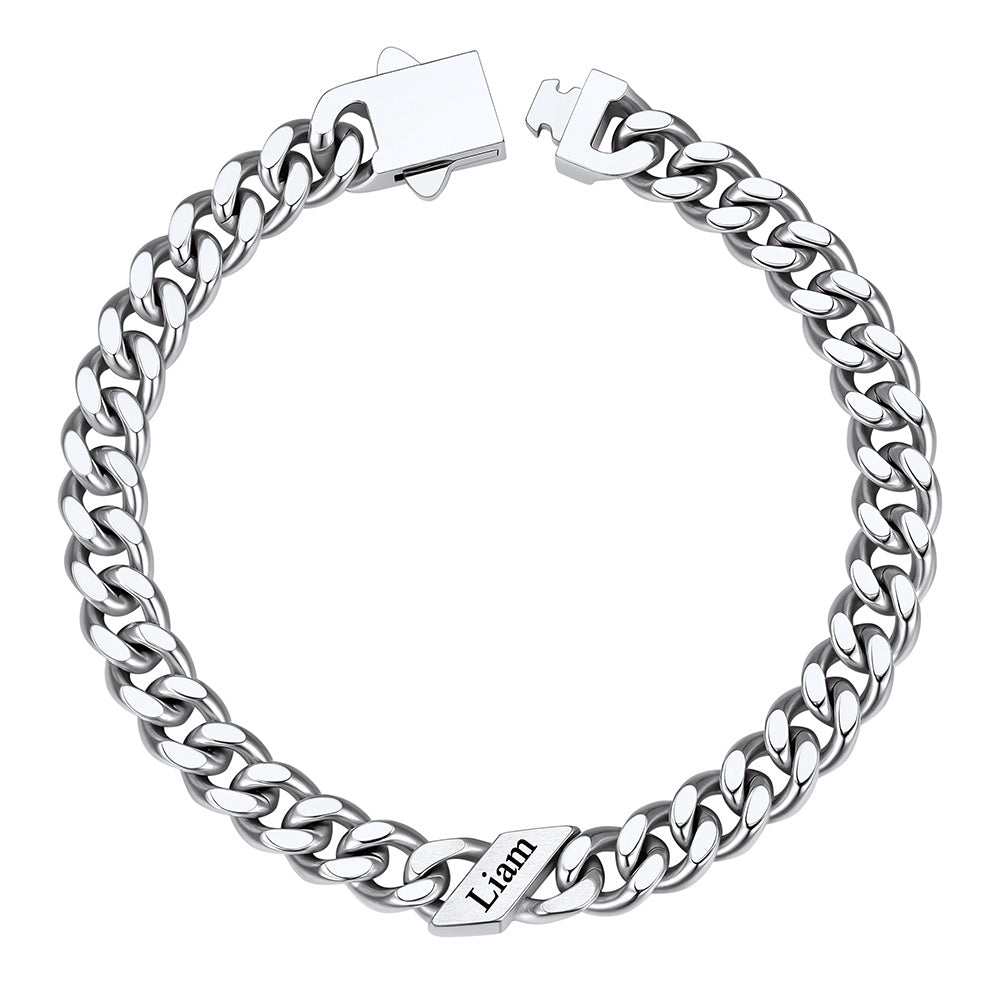 Names Cuban Chain Bracelet 7mm 1 Names