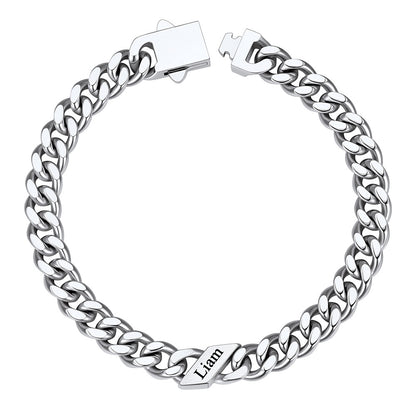 Names Cuban Chain Bracelet 7mm 1 Names