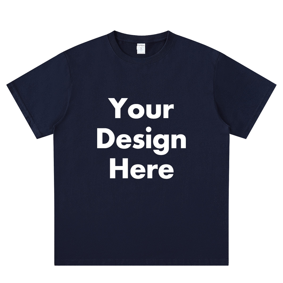 Navy Blue Text T-Shirts for Women Men