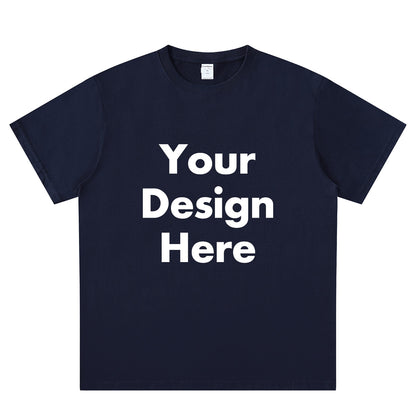 Navy Blue Text T-Shirts for Women Men