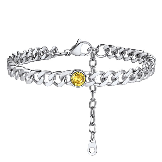 November Birthstone Anklet Silver PSA40044