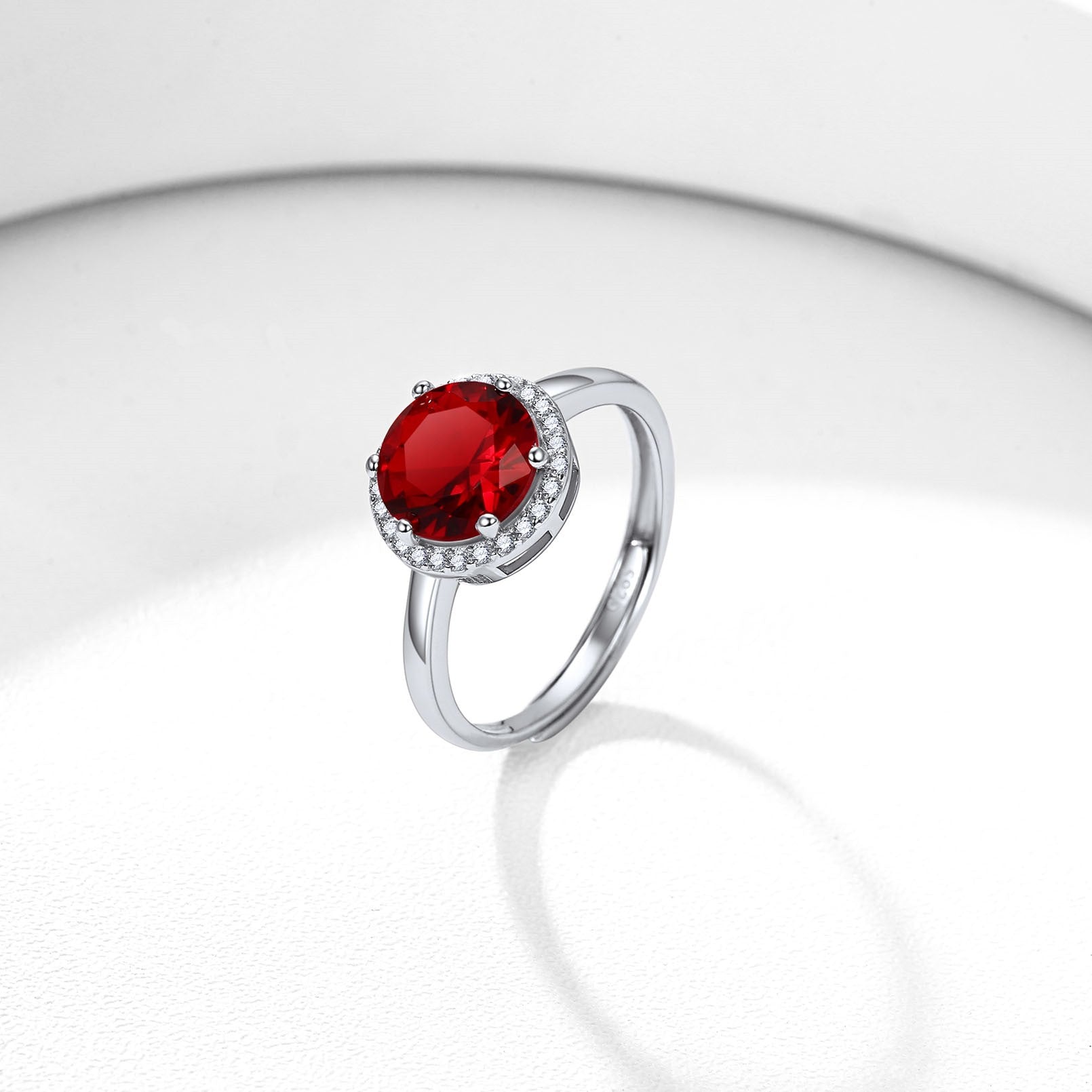 November Halo Birthstone Ring