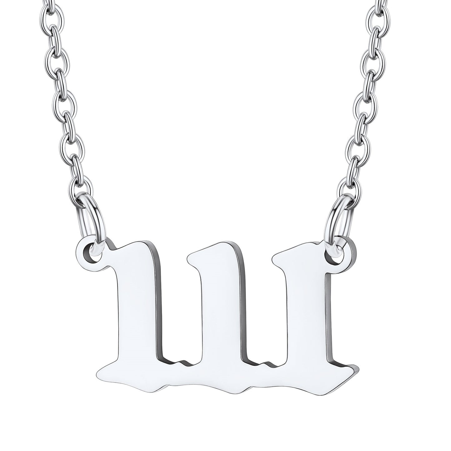 Number 11 Necklace in Stainless Steel