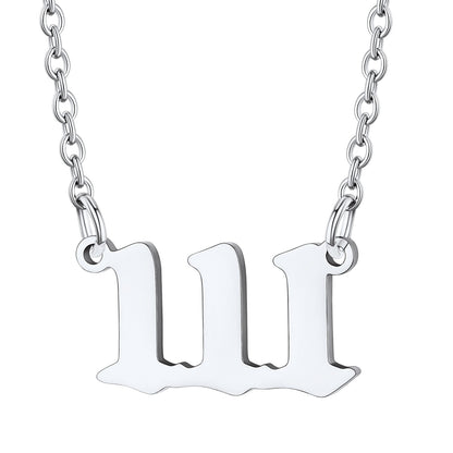 Number 11 Necklace in Stainless Steel