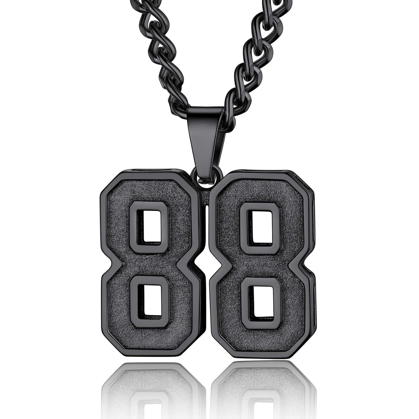 Number Necklace Sport Necklace Black Plated