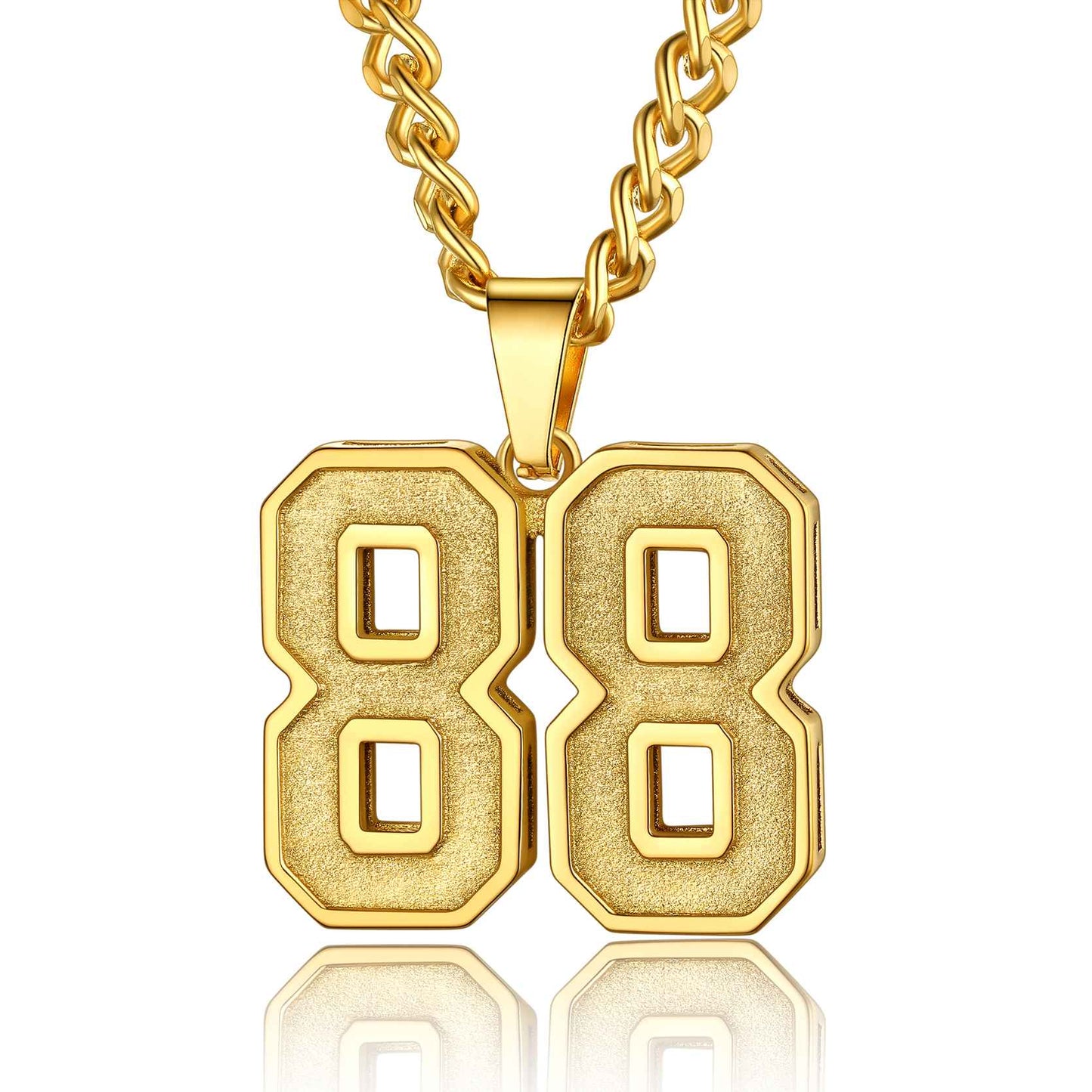 Number Necklace Sport Necklace Gold Plated