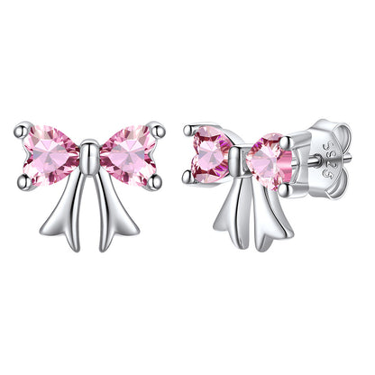 October Birthstone Bow Earrings