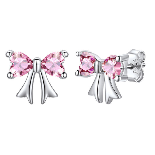 October Birthstone Bow Earrings