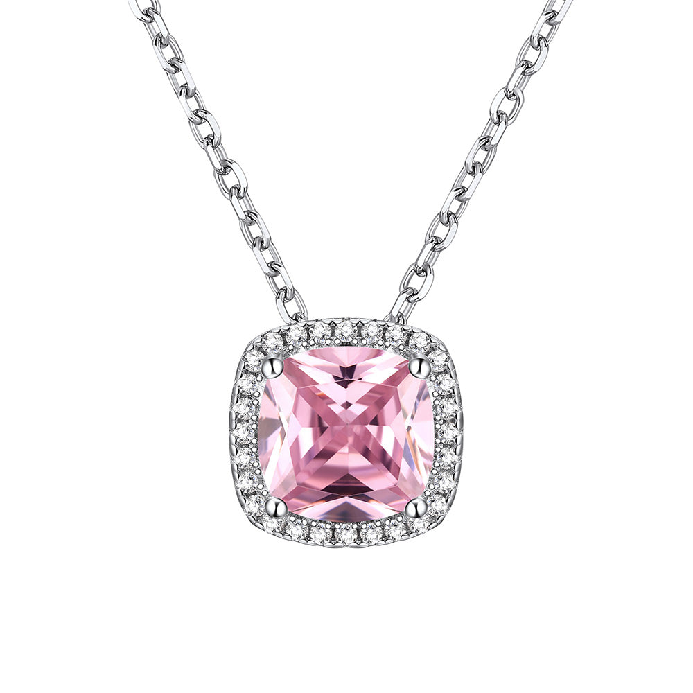 October Cushion Cut Necklace