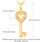 ⚡Flash Sale Austrian Rhinestone Heart Key Pendant Necklace