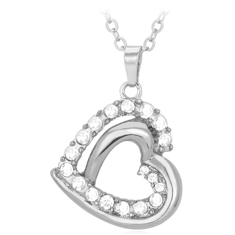 ⚡Flash Sale Austrian Rhinestone Heart Pendant Necklace