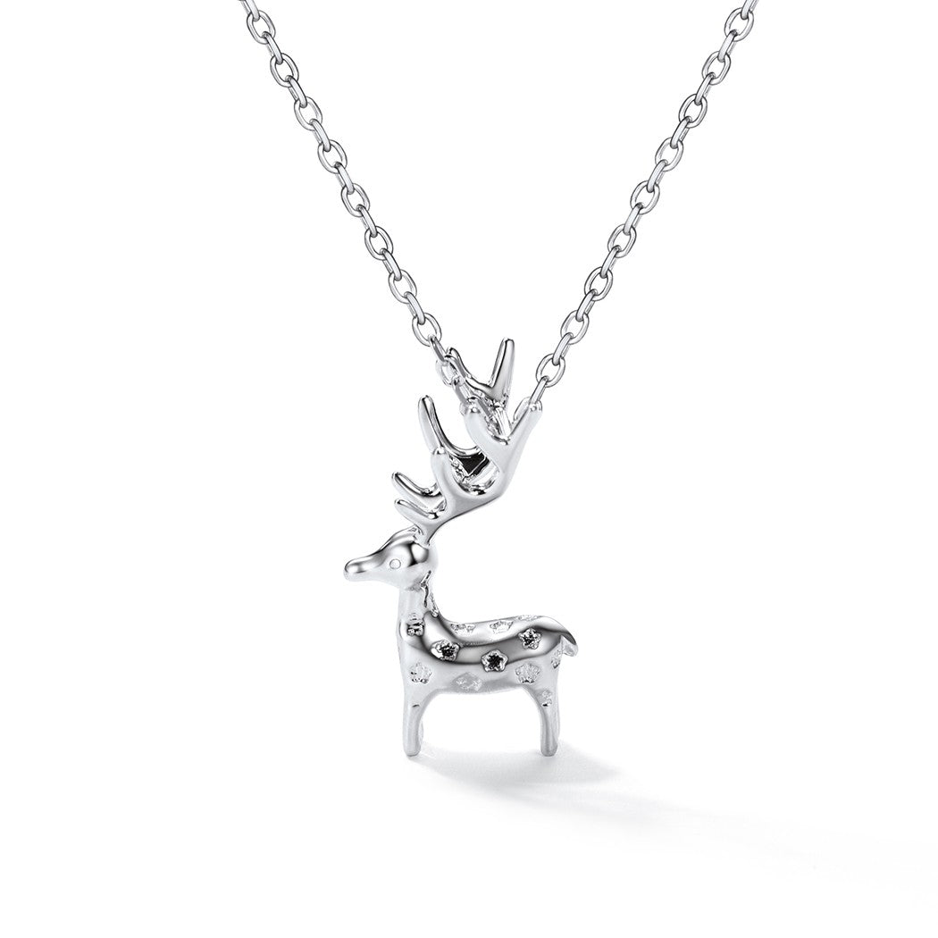 ⚡ Flash Sale 925 Sterling Silver Sika Deer Necklace