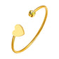 Birthstone Bangle For Women Heart Cuff Bracelet