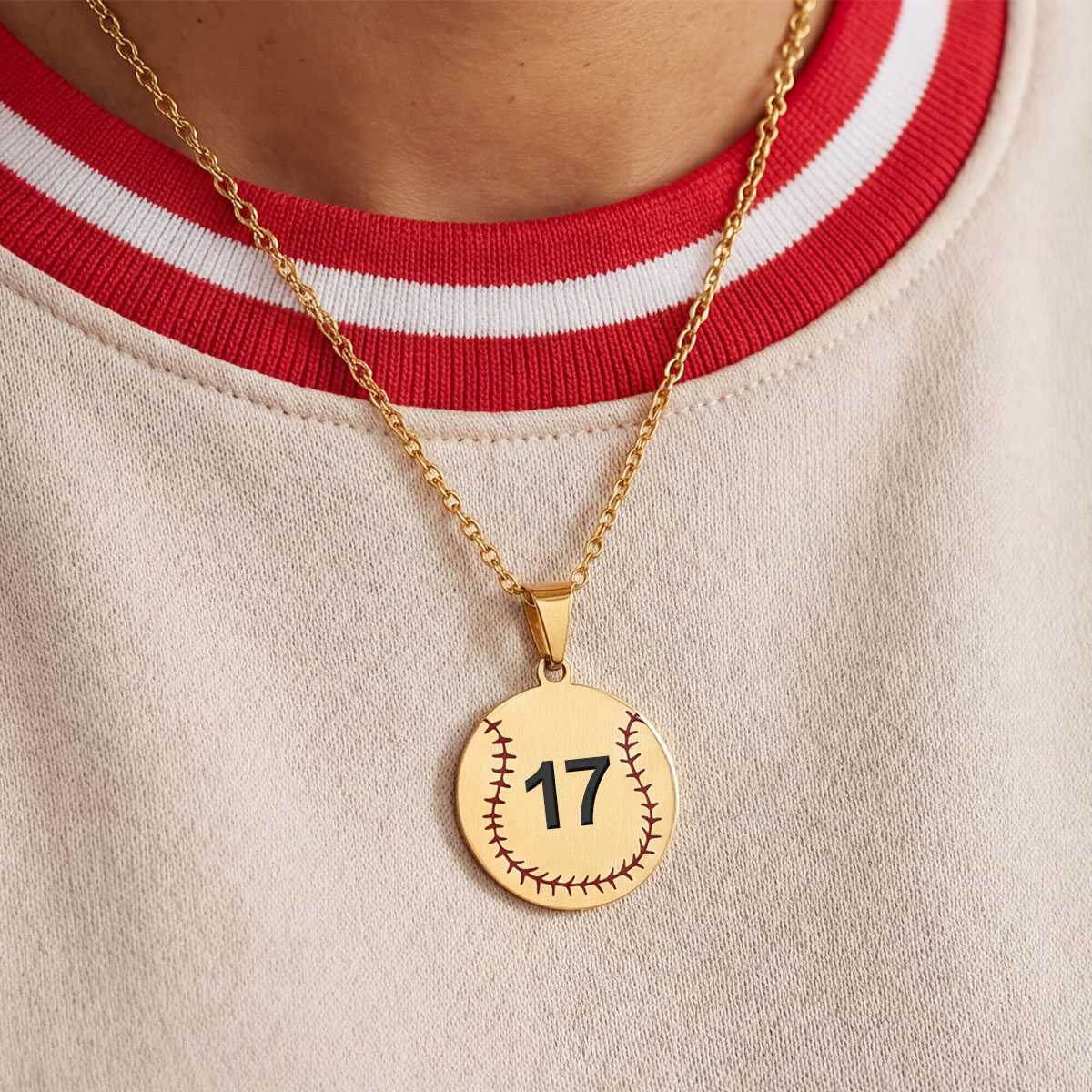 ⚡Flash Sale Custom Baseball Sport Necklaces Jersey Number Necklace