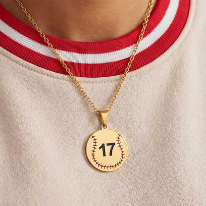 ⚡Flash Sale Custom Baseball Sport Necklaces Jersey Number Necklace